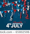 4th of July USA Independence Day background. 65802506