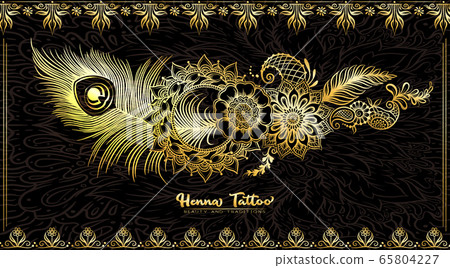 indian peacock design henna
