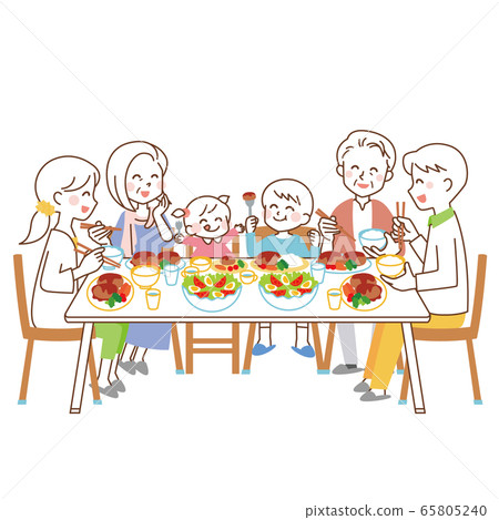 3 generation family dining 3 generation family dining 65805240