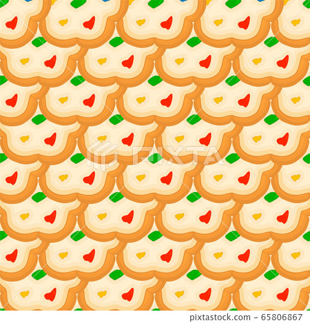 Illustration on theme big set identical biscuit, 65806867