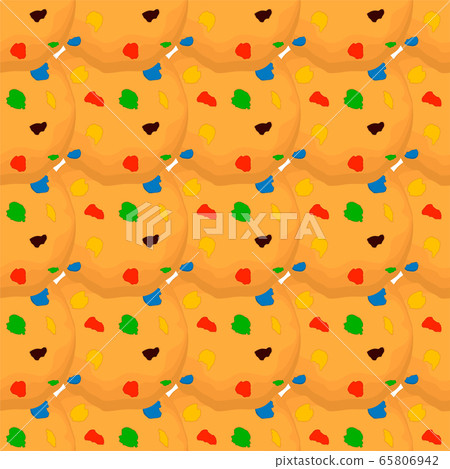 Illustration on theme big set identical biscuit, 65806942