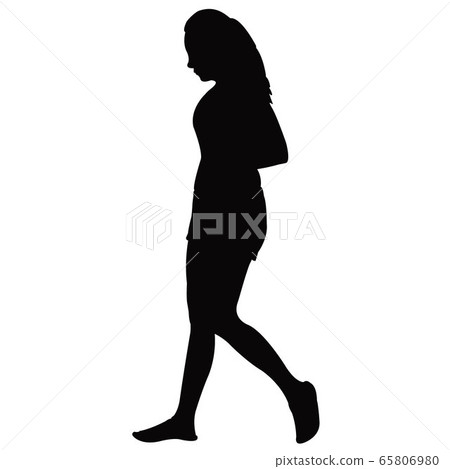 a woman body silhouette vector - Stock Illustration [65806980] - PIXTA