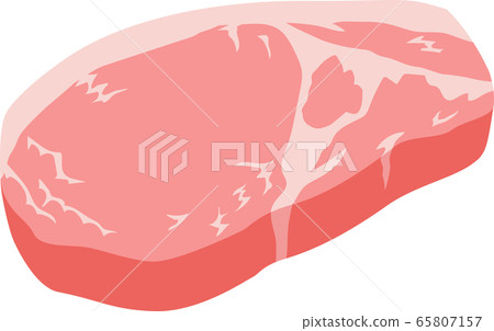 Raw pork slices 65807157