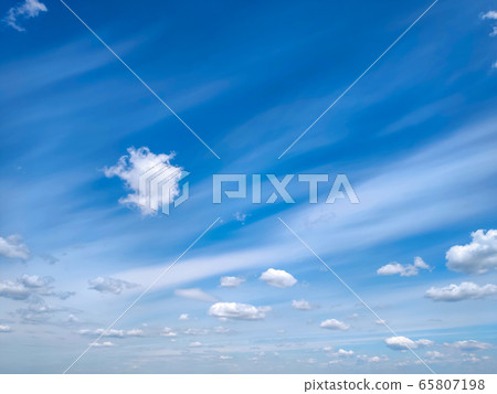 Summer background of the blue sky with clouds 65807198