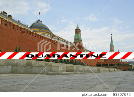 Coronavirus in Moscow, Russia. Concept of COVID pandemic and travel. Coronavirus in Moscow, Russia. Concept of COVID pandemic and travel. 65807673