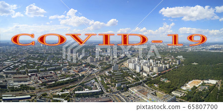 Coronavirus in Moscow, Russia. Concept of COVID pandemic and travel. 65807700