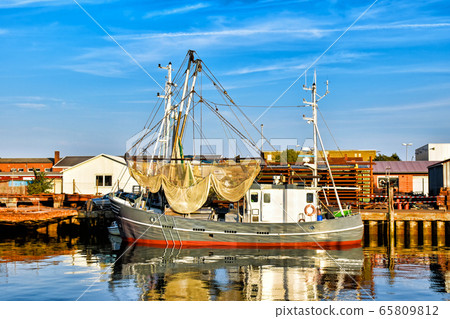 Fishing trawler in the port of Buesum in  North Frisia (Germany) 65809812