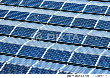 Photovoltaic system polluted by bird droppings 65809904