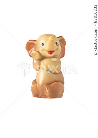 Image of a toy rubber elephant isolated on a white background. Image of a toy rubber elephant isolated on a white background. 65810232