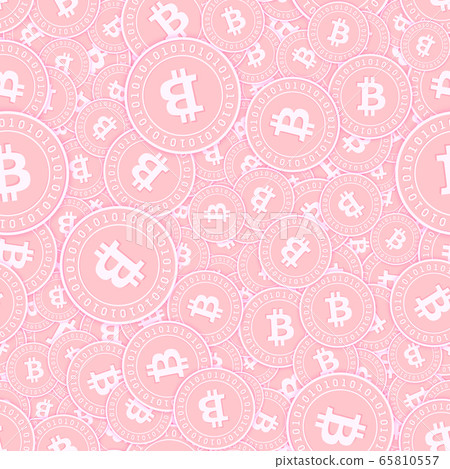 Bitcoin, internet currency copper coins seamless p Bitcoin, internet currency copper coins seamless p 65810557
