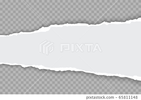 Torn paper with ripped edges realistic vector illustration 65811148