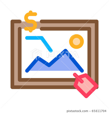 art painting auctioned icon vector outline illustration art painting auctioned icon vector outline illustration 65811704