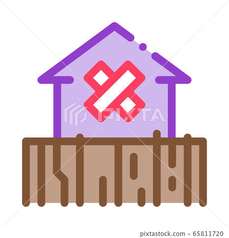 enclosed non-residential building icon vector outline illustration enclosed non-residential building icon vector outline illustration 65811720