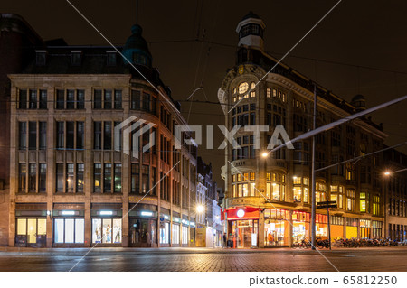 Night street in The Hague in the evening Night street in The Hague in the evening 65812250