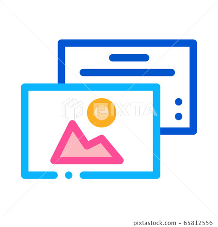color pictures icon vector outline illustration color pictures icon vector outline illustration 65812556