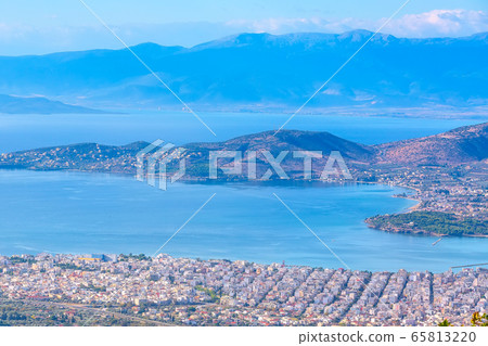 Volos city view from Pelion mount, Greece Volos city view from Pelion mount, Greece 65813220