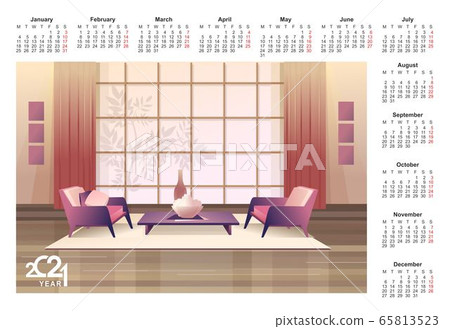 2021 calendar apartment interior english vector 2021 calendar apartment interior english vector 65813523