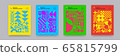 Bauhaus geometric pattern background, vector 65815799