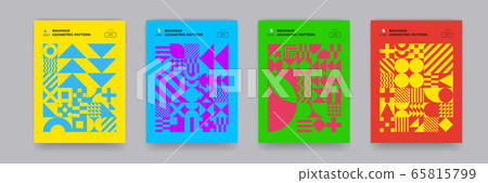 Bauhaus geometric pattern background, vector Bauhaus geometric pattern background, vector 65815799