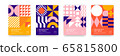 Bauhaus pattern background, abstract geometric 65815800