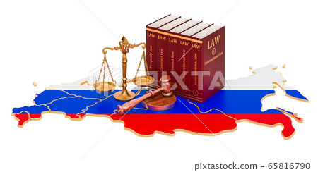 Law and justice in Russia concept, 3D rendering 65816790