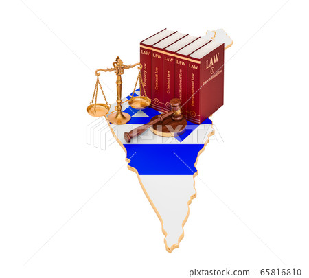 Law and justice in Israel concept, 3D rendering Law and justice in Israel concept, 3D rendering 65816810