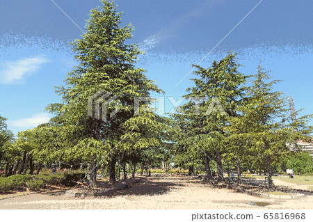 Rough finish, Tsurumai park entourage 65816968