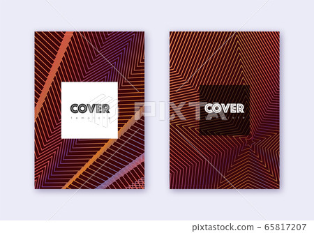 Hipster cover design template set. Orange abstract Hipster cover design template set. Orange abstract 65817207