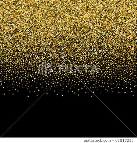 Gold triangles glitter luxury sparkling confetti. Gold triangles glitter luxury sparkling confetti. 65817233