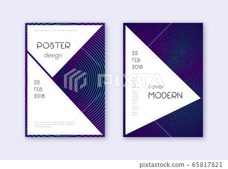 Stylish cover design template set. Neon abstract l Stylish cover design template set. Neon abstract l 65817821