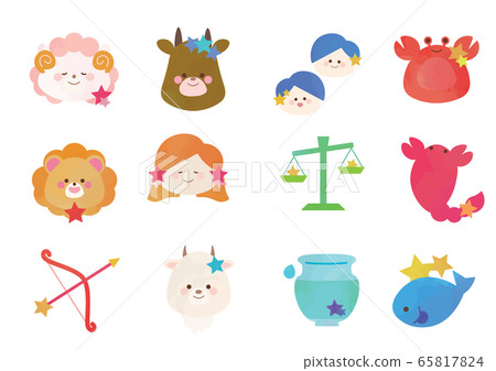 12 constellations set thick coating color 65817824