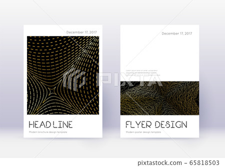 Minimal cover design template set. Gold abstract l Minimal cover design template set. Gold abstract l 65818503