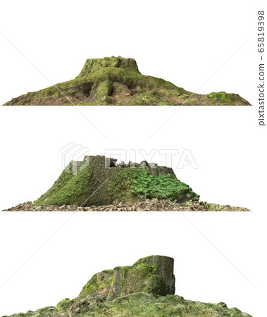 Stump dead tree isolated on white 3d illustration Stump dead tree isolated on white 3d illustration 65819398