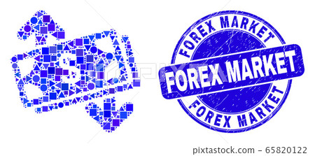 Blue Distress Forex Market Stamp Seal and Banknotes Exchange Arrows Mosaic Blue Distress Forex Market Stamp Seal and Banknotes Exchange Arrows Mosaic 65820122