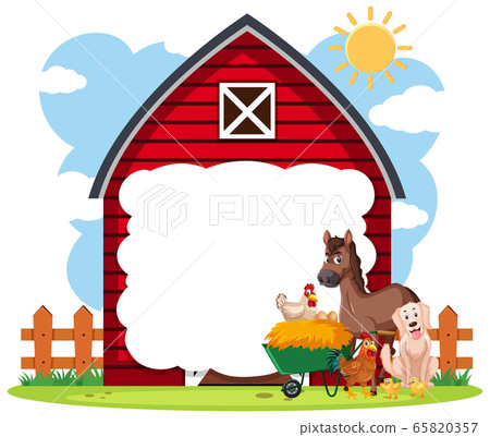 Border frame template with gardening theme 65820357