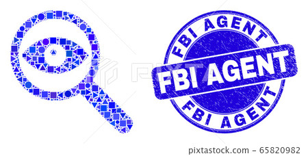 Blue Grunge FBI Agent Stamp Seal and Investigate Mosaic Blue Grunge FBI Agent Stamp Seal and Investigate Mosaic 65820982