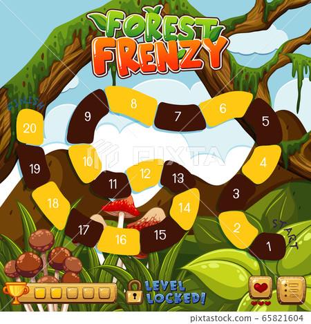 Game template with forest in background 65821604