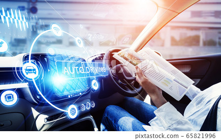 Driver's seat of automatic driving car Driver's seat of automatic driving car 65821996