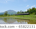火車經過新鮮的綠色 65822131
