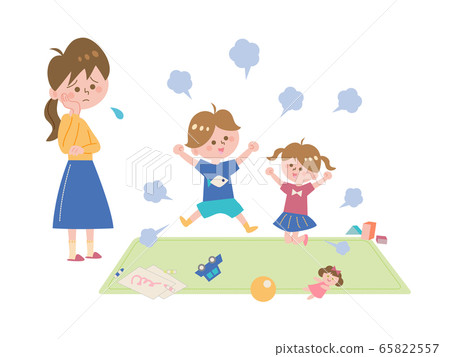 陷入困境的母親的插圖 65822557