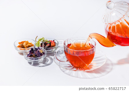 Beautiful herbal tea Colorful herb tea Beautiful herbal tea Colorful herb tea 65822717