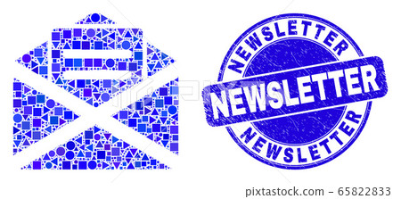 Blue Distress Newsletter Seal and Open Mail Mosaic Blue Distress Newsletter Seal and Open Mail Mosaic 65822833