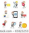 Set character of woman wearing unique skull lover shirt and hat. 65823253