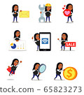 Set character of woman as sandwich cookies with sweet cream. 65823273