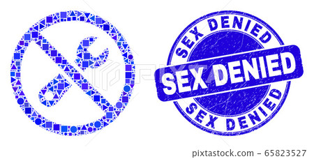 Blue Distress Sex Denied Seal and Forbidden Repair Mosaic Blue Distress Sex Denied Seal and Forbidden Repair Mosaic 65823527