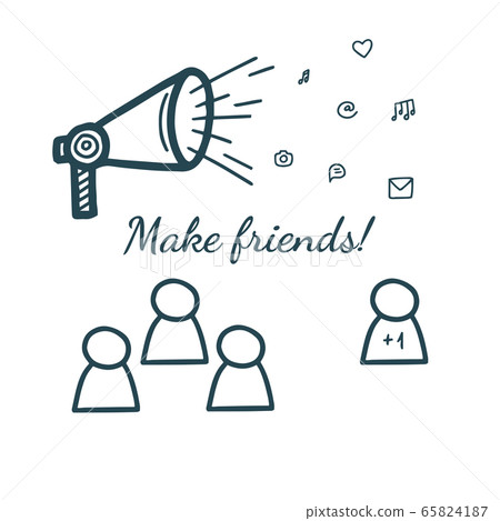 Social media, make friends. Vector illustration 65824187