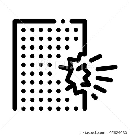 blow house collapse icon vector outline illustration blow house collapse icon vector outline illustration 65824680