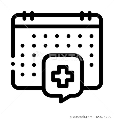 hospital visit calendar icon vector outline illustration hospital visit calendar icon vector outline illustration 65824799