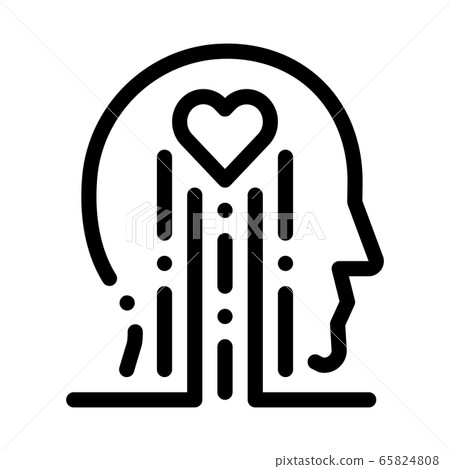 heart and brain work icon vector outline illustration heart and brain work icon vector outline illustration 65824808