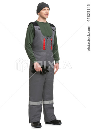 Male in workwear isolated view Male in workwear isolated view 65825146